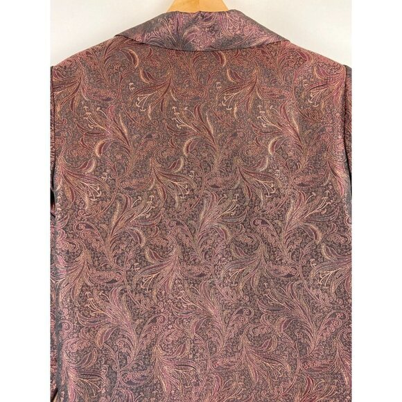 D'Allaird Women's Vintage Paisley Printed Metallic Sparkling Blazer Size… - Picture 7 of 9